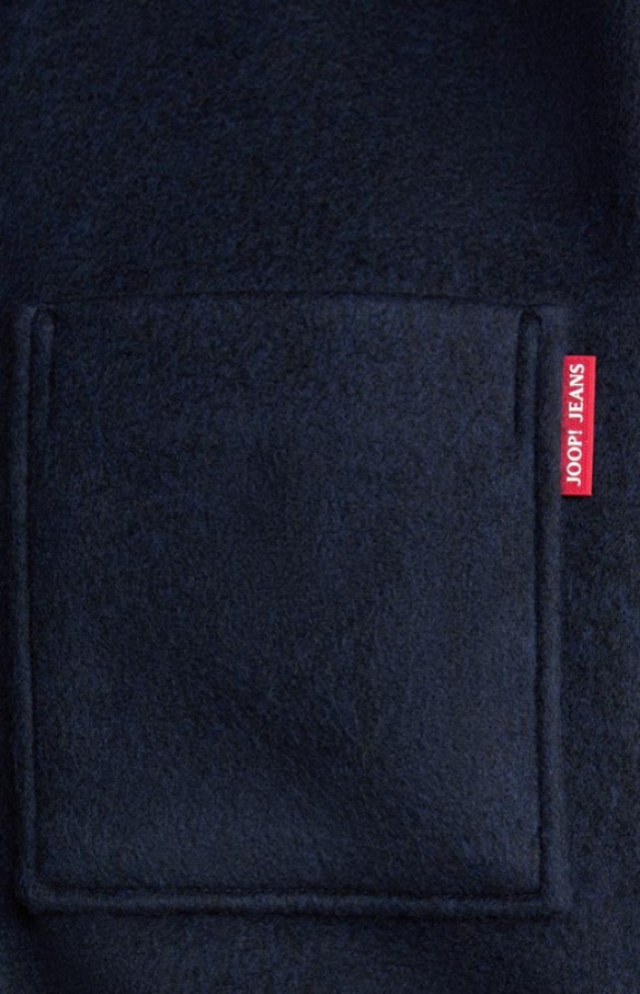 JOOP FLEECE SHIRT-STYLE HAKO JACKET IN MOTTLED NAVY